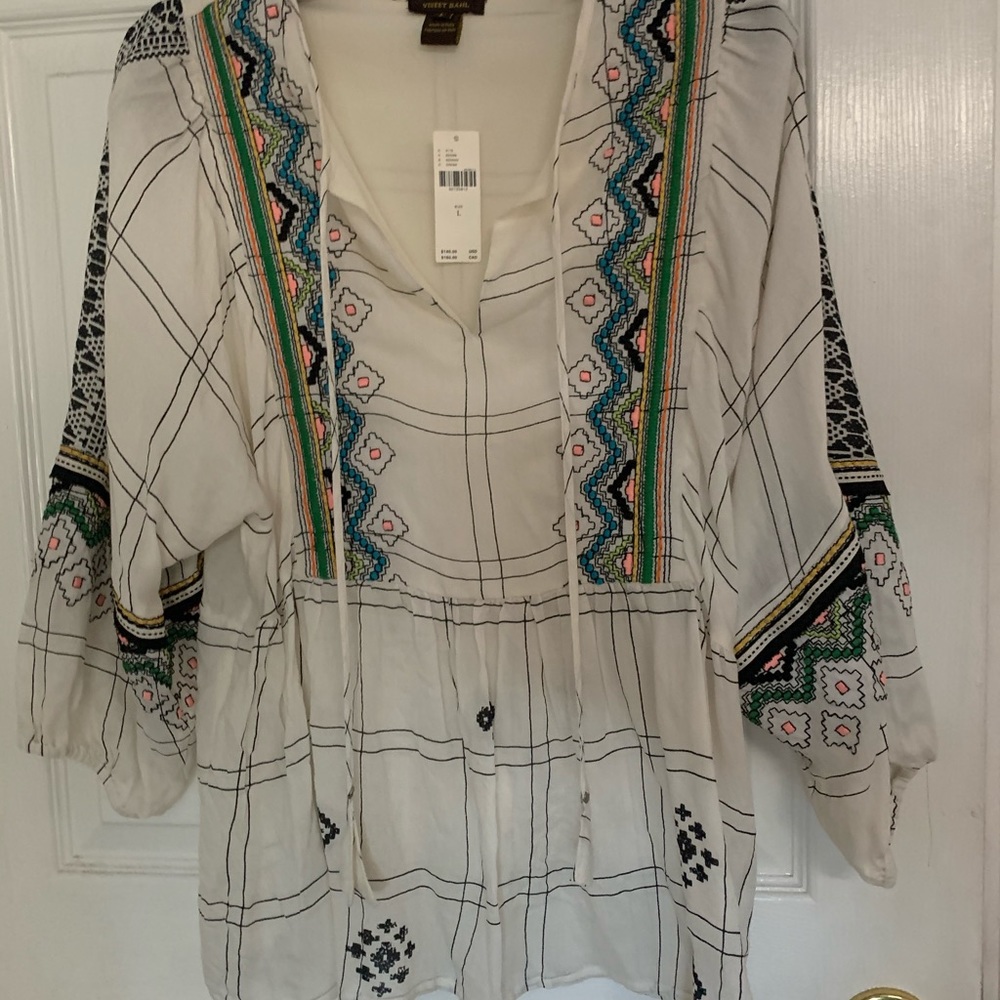 ❌SOLD❌ Anthropologie Peasant Top - NWT - Picture 2 of 7